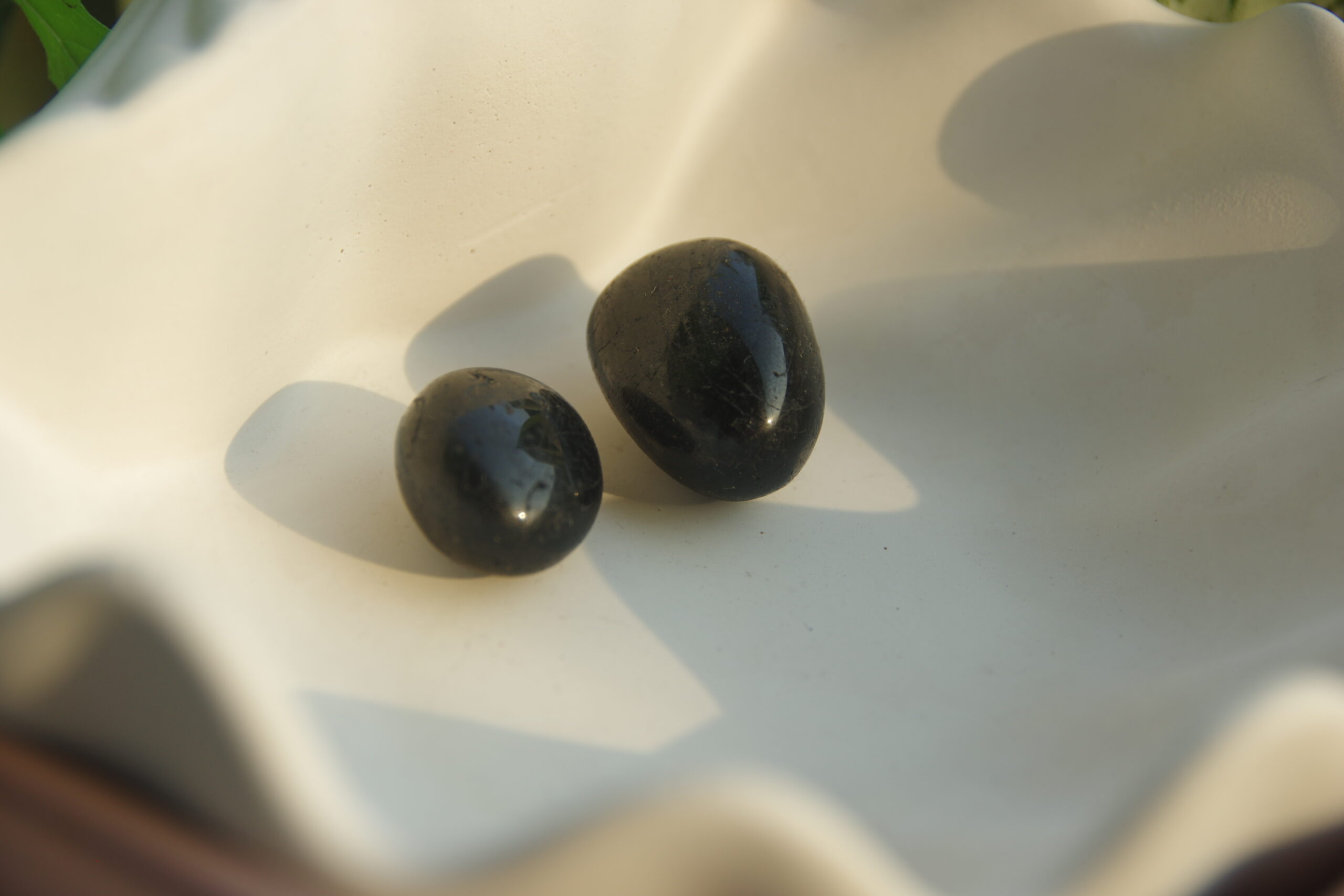 clear quartz palm stone