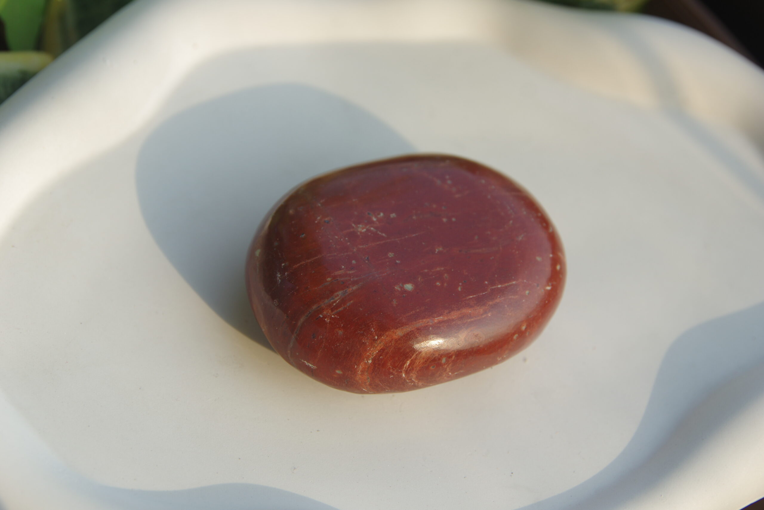 clear quartz palm stone