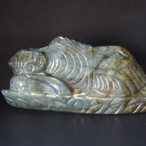 Labradorite Parinirvana Buddha for Calmness & Positive Energy