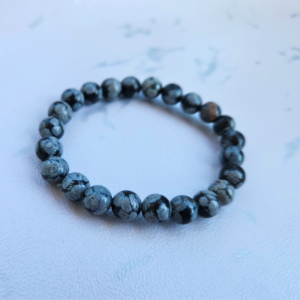 Snowflake Obsidian Bracelet